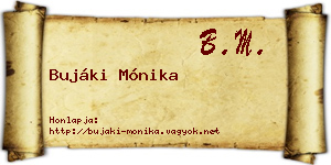 Bujáki Mónika névjegykártya